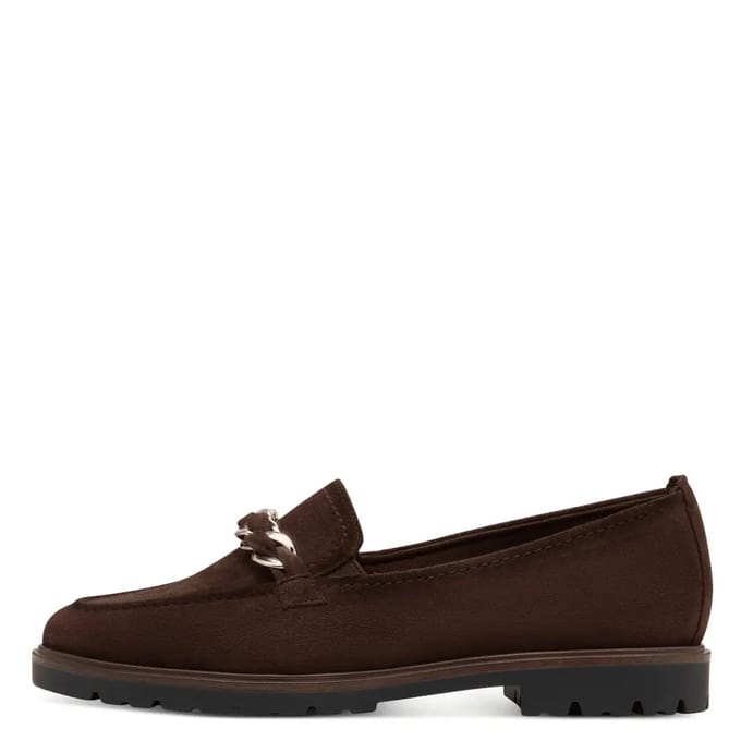 Tamaris Dames Mokka Bruine Suède Loafers