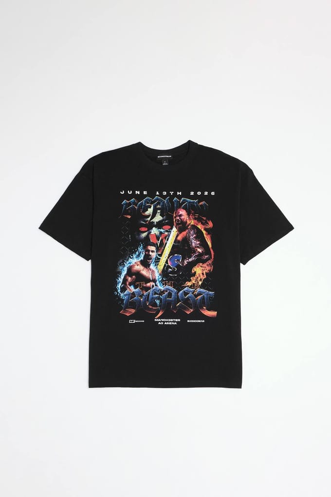 Oversized Misfits Grafisch T-shirt | Black | Size Medium
