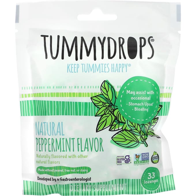 Tummydrops, Natuurlijke Pepermunt Pastilles, 33 Pastilles