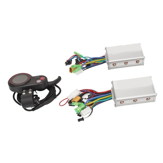 Borstelloze Motorcontroller 24V 36V 48V 500W 25A LH100 LCD-Display Dubbele Aandrijving Controller Kit voor black