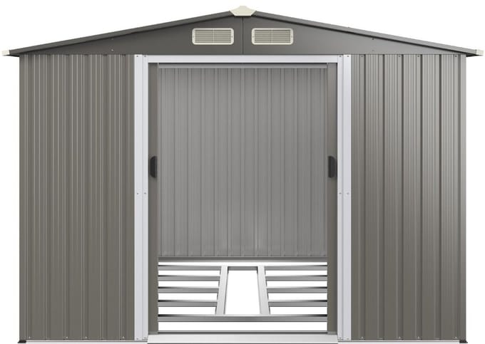 Fietsberging - Fietsenhok - Stalling - Tuinschuur - Huis - Overdekt - Donkergrijs - Scooter - Fiets