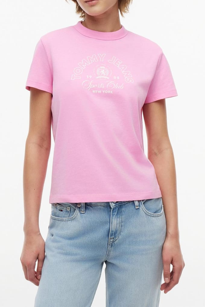 Tommy Hilfiger Regular Heritage Logo Pink Daisy Größe: M | Hemden Outlet | Damen | Rosa