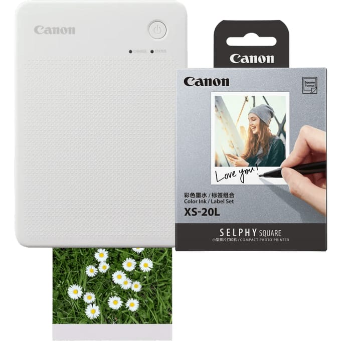 Canon SELPHY QX20 Wit + Canon papier XS-20L (20 stuks)