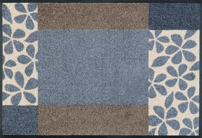 Kleen-Tex Deurmat Wash&Dry Florita Grey - 50 x 75cm