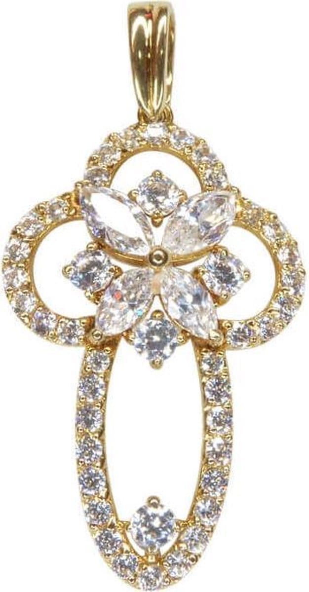 14 karaat gouden fantasie kruis