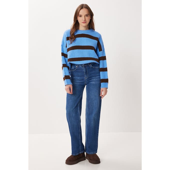 Hoge Taille Wijde Pijpen Denim Jeans