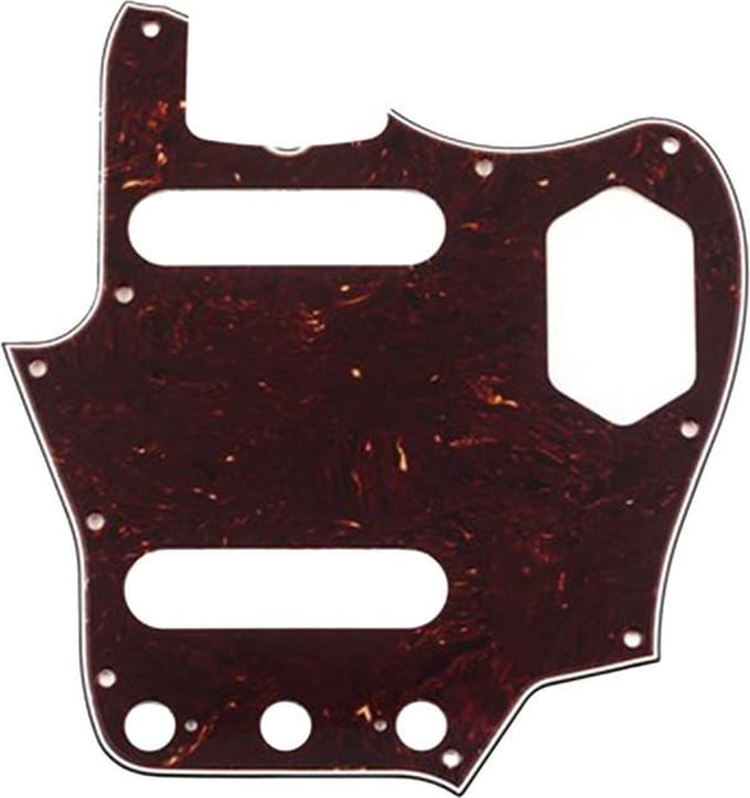 Fender 94464049 Pure Vintage pickguard, '65 Jaguar, 10-hole mount, brown shell, 3-ply