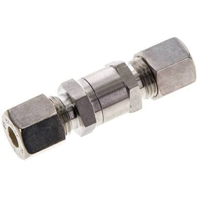 8S (M16x1.5) RVS Terugslagklep Knelfitting 1-400 bar ISO 8434-1