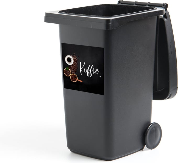 Container sticker Spreuken - Koffie - Quotes - 40x40 cm - Kliko sticker