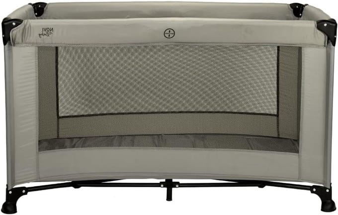 Babybed - Kinderledikant - Veilig slapen - Stevig frame - 60x120 cm - Zandkleur