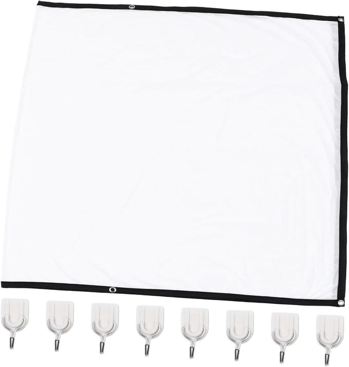 Projectorscherm - Filmdoek - Thuisbioscoop - Opvouwbaar en licht - 223 x 130 cm - Wit
