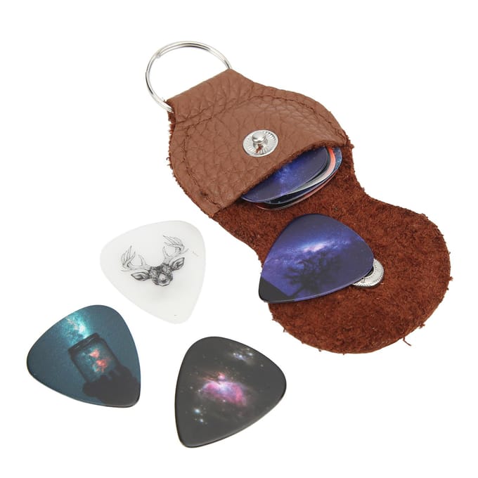 13 Pièces Médiators de Guitare Moyens en Celluloïd avec Boîte Accessoires d'Instrument Starrysky white