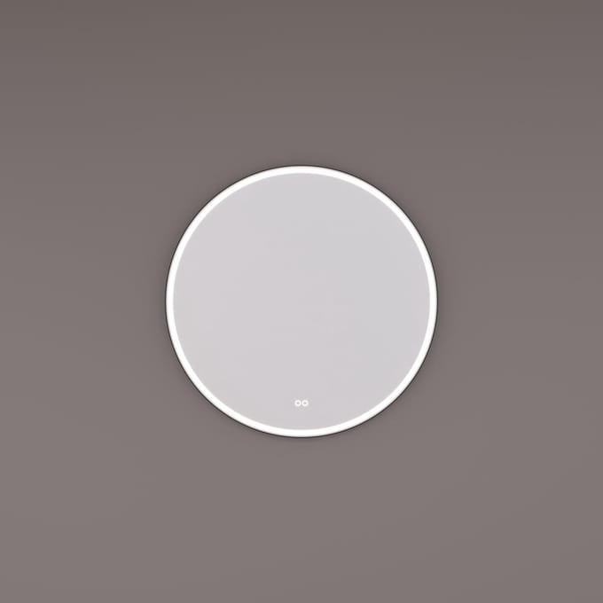 HIPP Design spiegel Rond Mat Zwart LED Baan 100 x 3 cm met Touch Dimmer en Spiegelverwarming