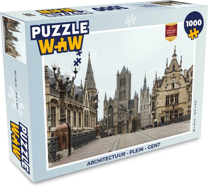 Puzzel Architectuur - Plein - Gent - Legpuzzel - Puzzel 1000 stukjes volwassenen