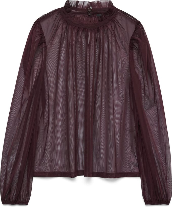 VERO MODA - VMNATALY LS O-NECK TOP JRS GA - Dames - Blouses