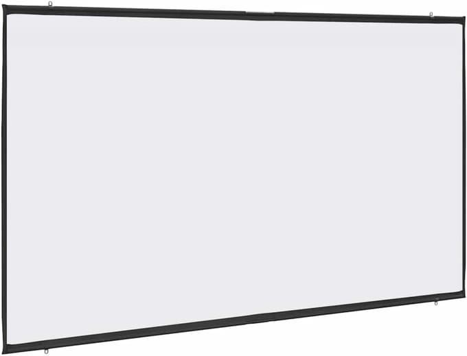 Projectiescherm Wand - Handmatig Scherm - Thuisbioscoop Presentaties - Mat Polyester Oppervlak - 108 Inch 16:9 - Wit