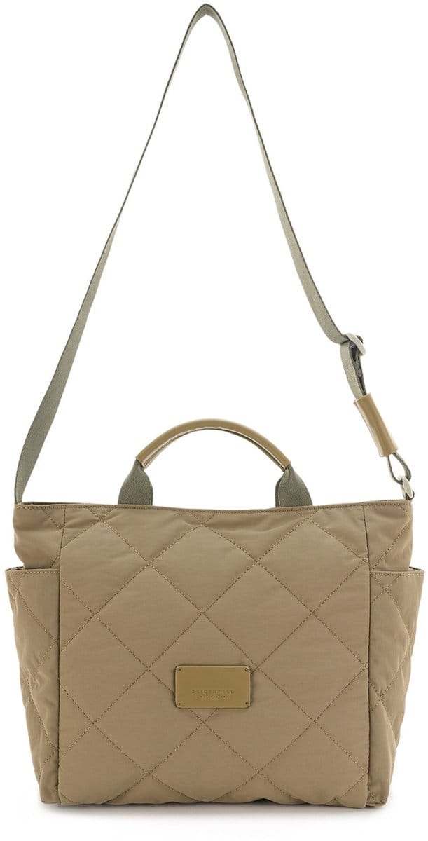 SEIDENFELT MANUFAKTUR handtas schoudertas Hetta Handbag Greige Khaki kaki