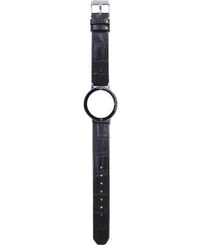 JU'STO J-WATCH bandje Leather Print Black - GRANDE
