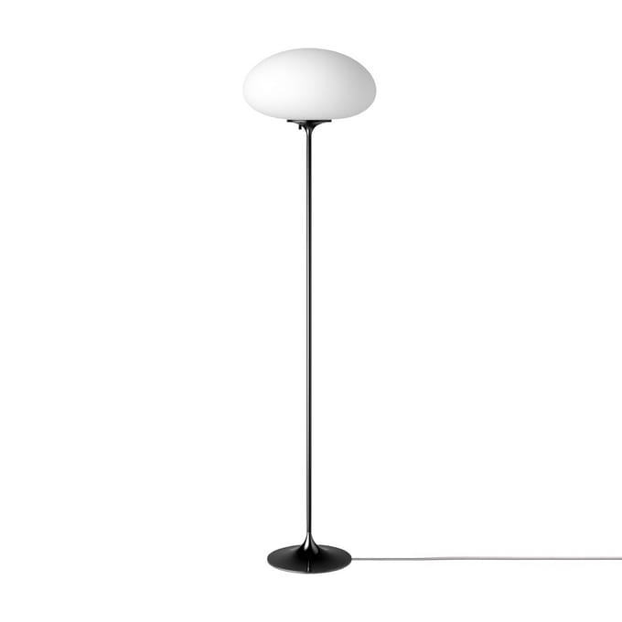 Gubi vloerlamp Stemlite, zwart-chroom, hoogte 150 cm, dimbaar