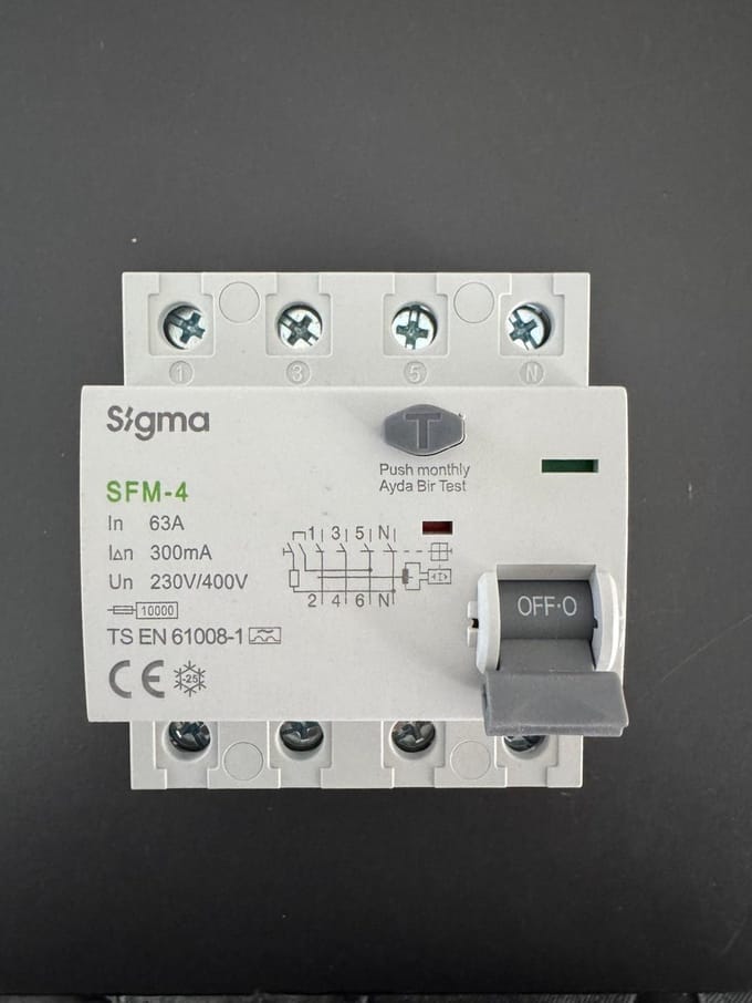 Sigma Aardlekschakelaar 4Polig 63A 300mA
