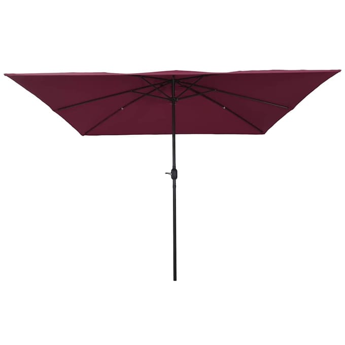 vidaXL Tuinparasol 295 x 295 x 245 cm Polyester en staal Bordeaux Rood