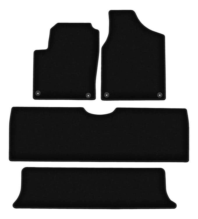 BASIC zwarte veloursmatten voor: Seat Alhambra I minivan (1995-2010)