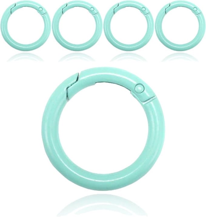 Set van 5 Boho Karabijnhaken - Groen