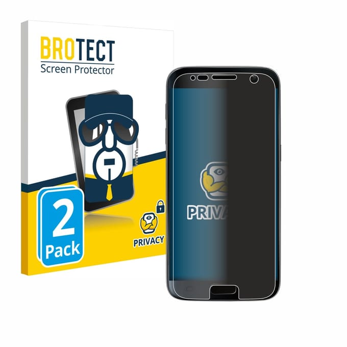 BROTECT - privacy screenprotector voor Samsung Galaxy S7 - Folie Beschermfolie Blauwlichtfilter 2 Stuks