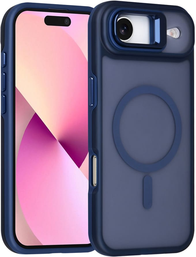 TUNIQ Back cover voor iPhone 17 Air - MagSafe - Met Camera Stand - Blauw