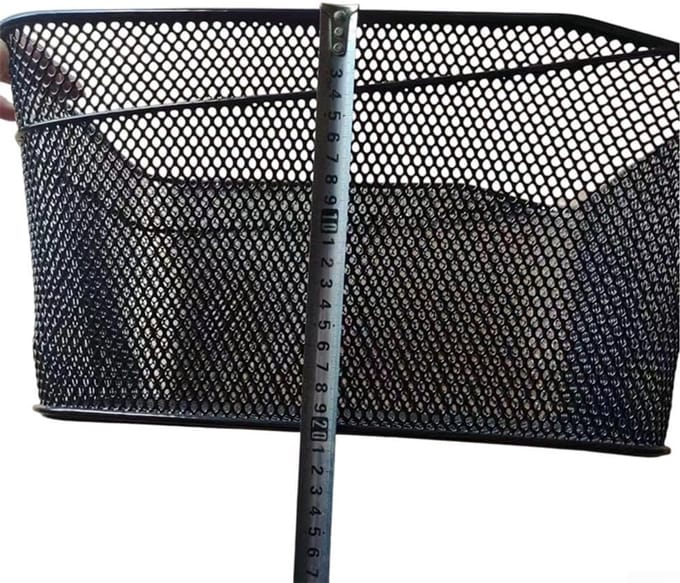 Grote fietsmand - Achterdrager mand - Boodschappen vervoeren - Robuuste stalen constructie - 40 x 30 x 20 cm - Zwart
