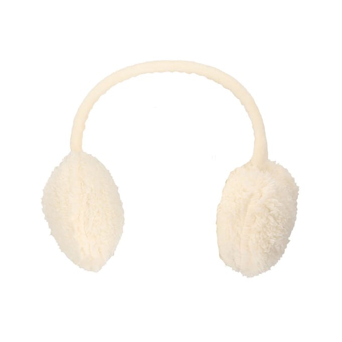 Sarlini - Oorwarmers dames - Teddy Wol - Woolwhite - One Size