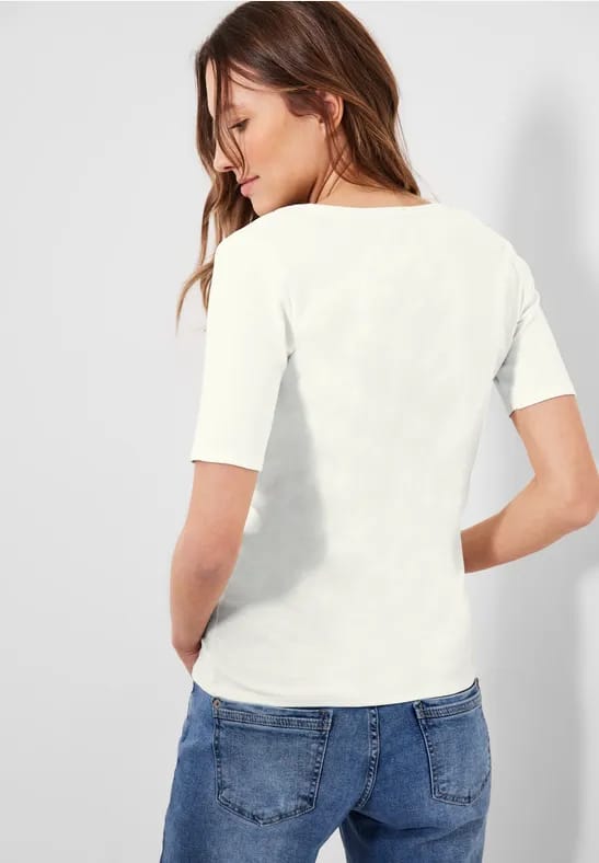 T-shirt in effen kleur