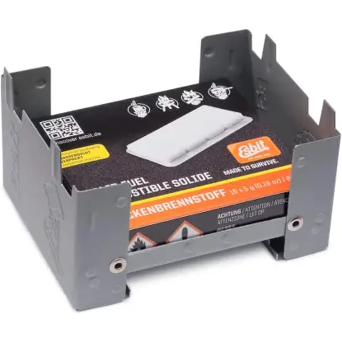 Esbit Brander Pocket Stove S - compact - incl 16x5 gr blokjes - gegalvaniseerd staal