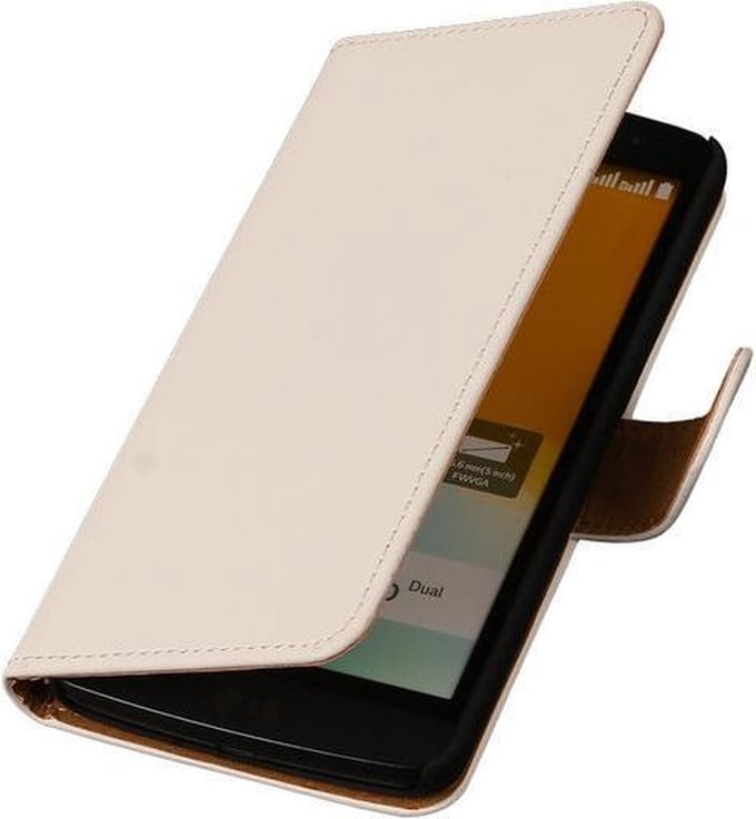 Effen Wit Samsung Galaxy Core Prime - Book Case Wallet Cover Hoesje