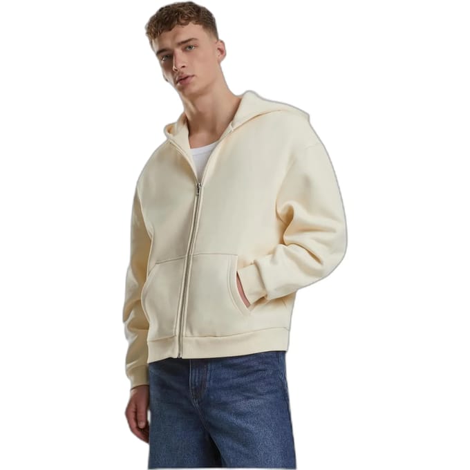 Urban Classics - Fluffy Vest met capuchon - S - Creme