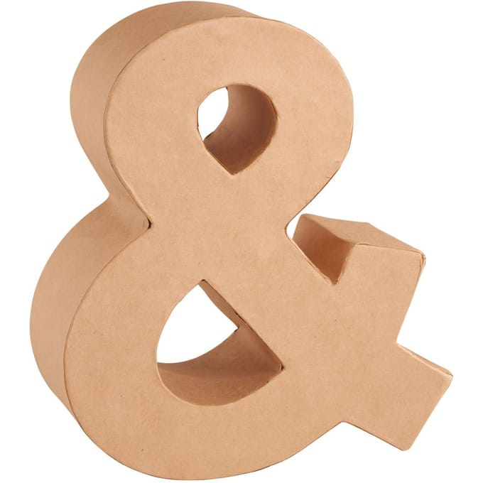 Kartonnen brief - Tekenen "&"