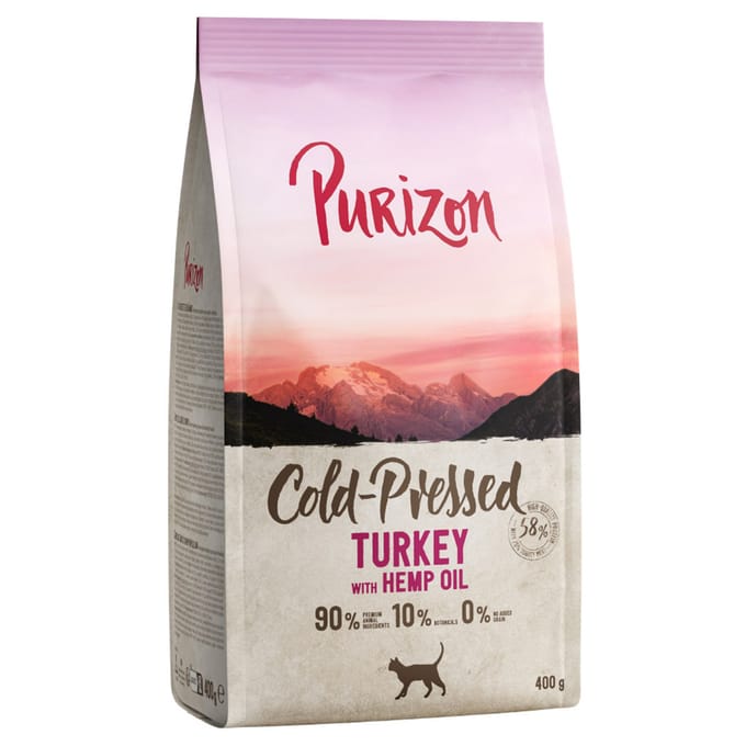 400g Coldpressed Kalkoen met Hennepolie Purizon Kattenvoer