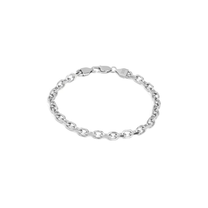 Zilveren Anker Schakelarmband (M)