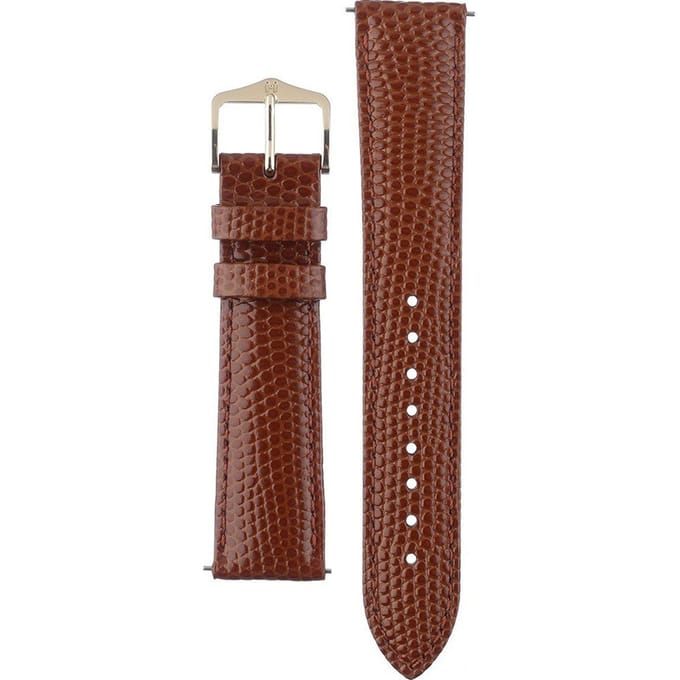 Hirsh Horlogeband Rainbow Goudbruin - Leer - 18mm