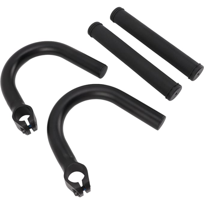 Fiets Armsteun Stuur Aluminiumlegering Zwart Verhoogde Hoogte Gebogen Stuur voor Mountainbike Racefietsen black