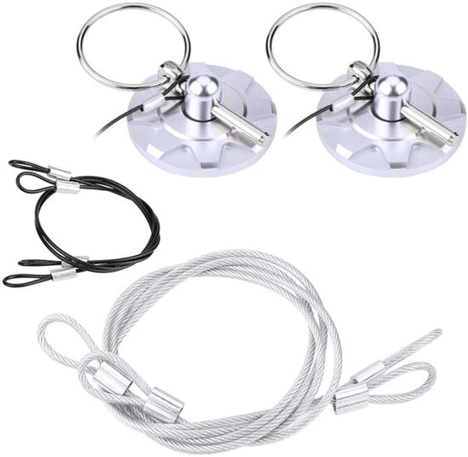 Dailygoody - Racing Hood Pin - Universeel - Billet Aluminium - Silver