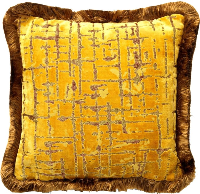 POSEIDON | sierkussen 45x45 cm | Golden Glow | geel | Hoii | met duurzame kussenvulling