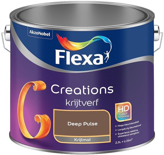 Flexa - Creations Muurverf Krijt - Deep Pulse - Mengverf - 2,5 L