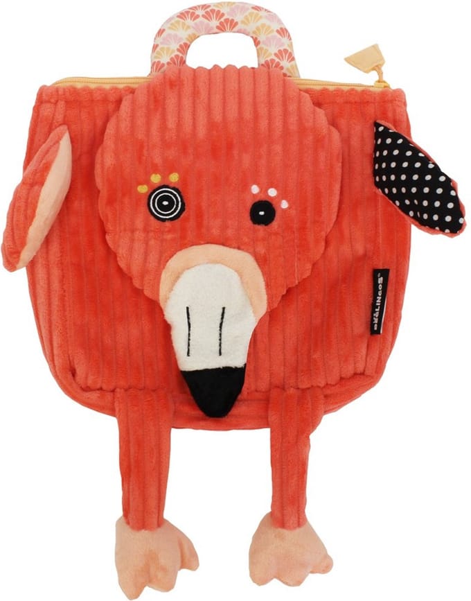 Les Deglingos Rugzak Flamingo Roze 25 Cm