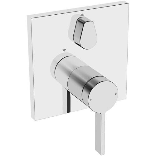 Hansaloft single-handle bath functional unit with safety device, angular rosette 87603003