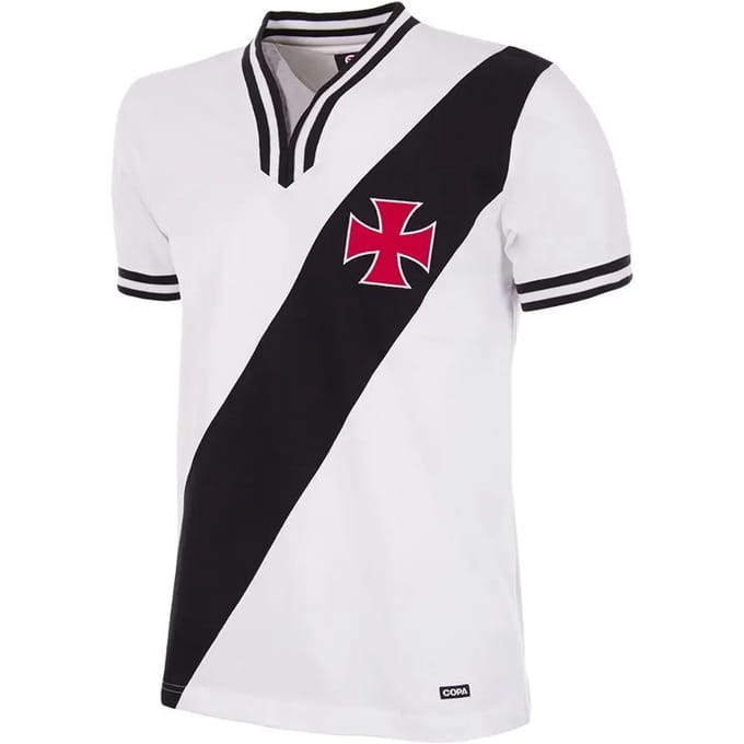 COPA - Vasco da Gama Uitshirt 1975 Retro Voetbal Shirt - Heren - Wit - M