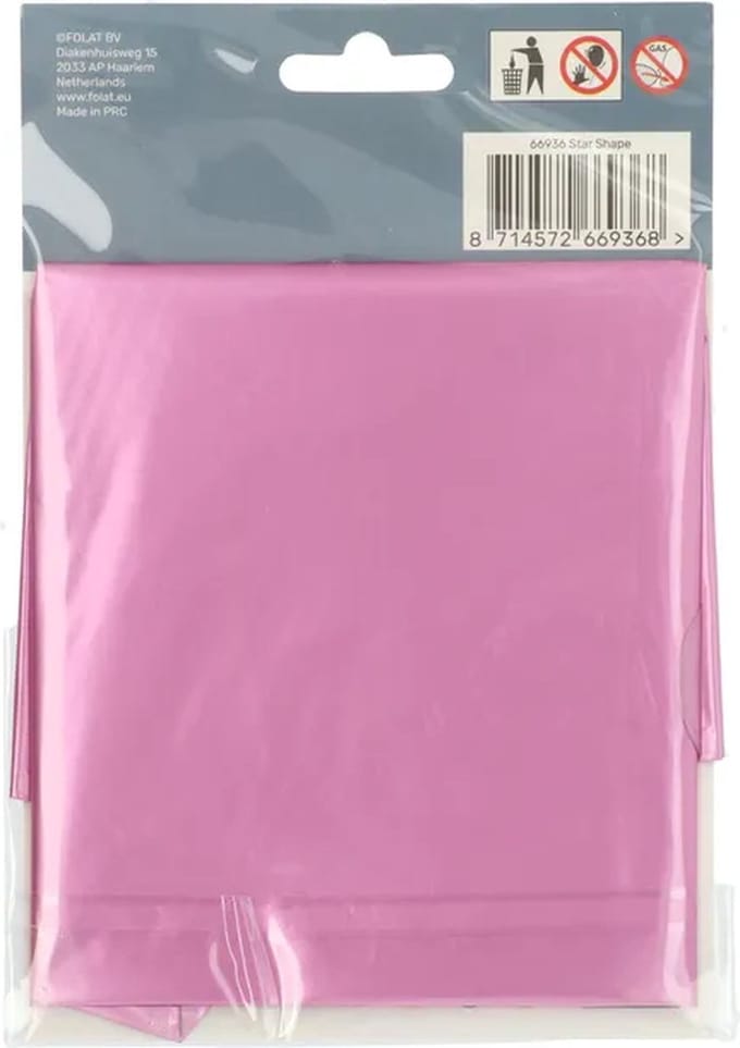 Folat - Folieballon Ster Mat Roze - 48 cm