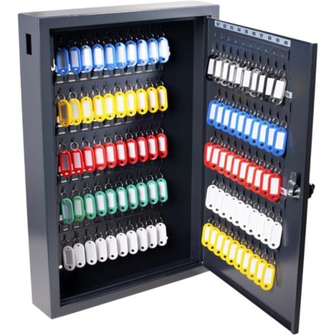 Pavo - Sleutelkast - Deluxe - 100 haken - Donkergrijs