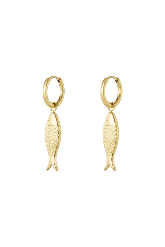 Bijoutheek Oorhangers Vis Goud