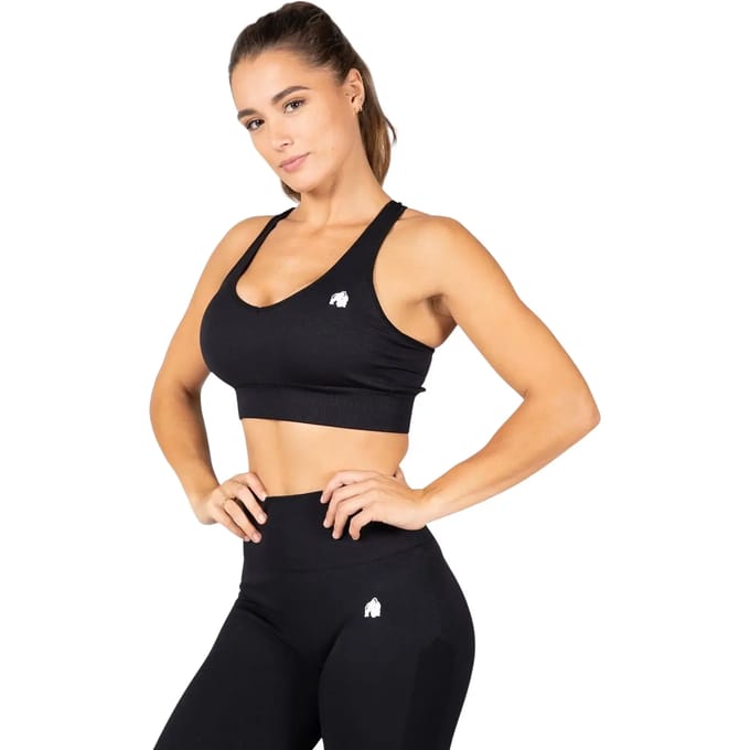 Gorilla Wear Hilton Seamless Sportbeha - Zwart - M/L